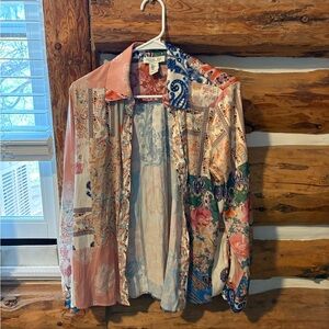 Rachel Zoe Vibrant Paisley and Floral Blouse